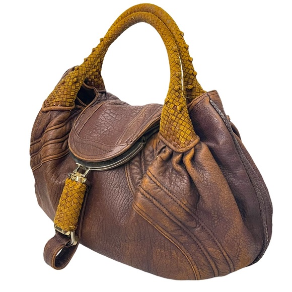 Fendi Leather Spy Bag in Brown